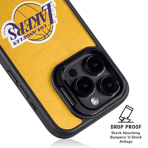 NBA Los Angeles Lakers Distressed iPhone 13 Pro Kickstand Case